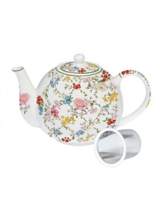 Ceainic din portelan, 1 litru, Garden Dreams - SIMONA'S COOKSHOP